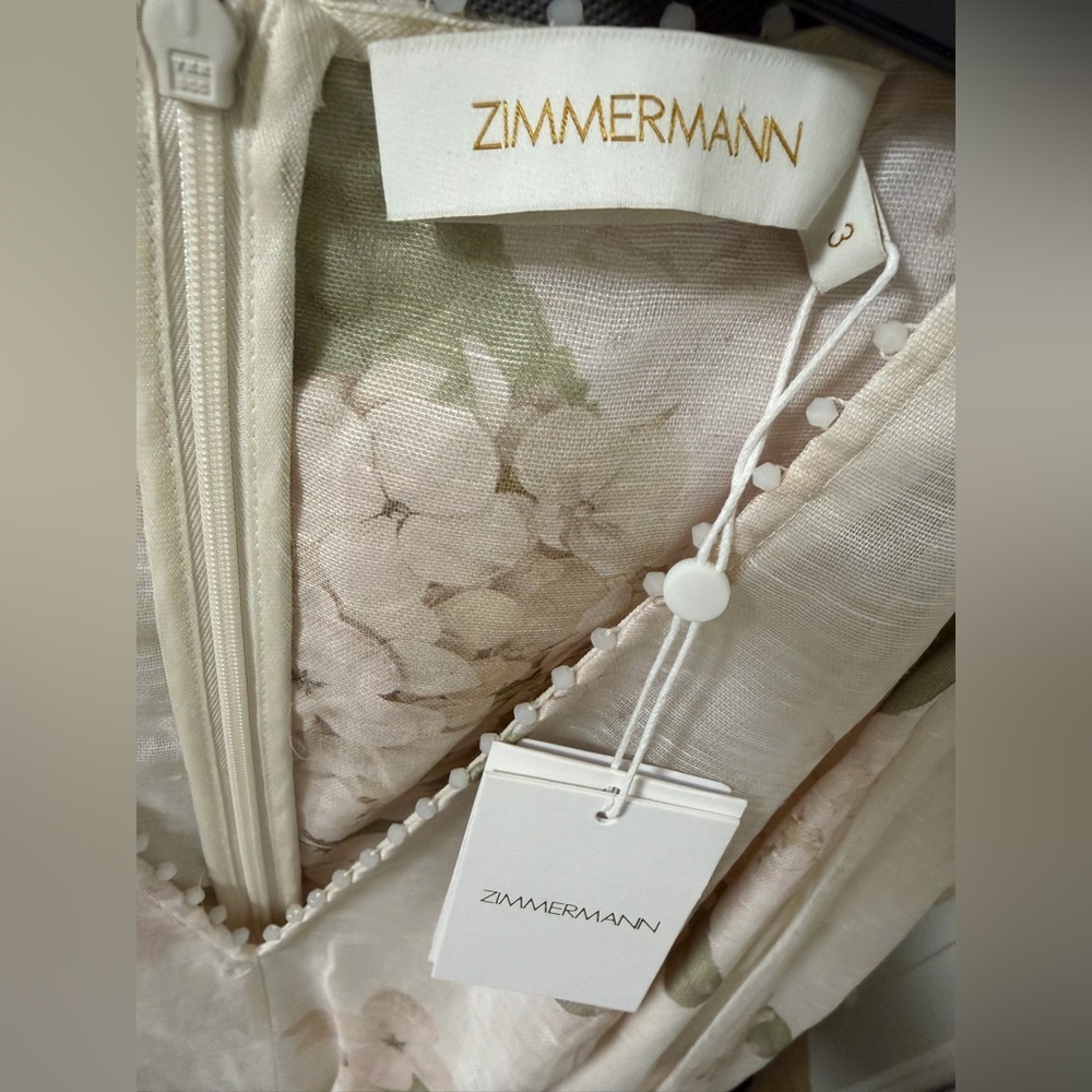 Zimmermann Balance Long Sleeve Mini Dress - AU3/US10- NWT - Picture 10 of 10